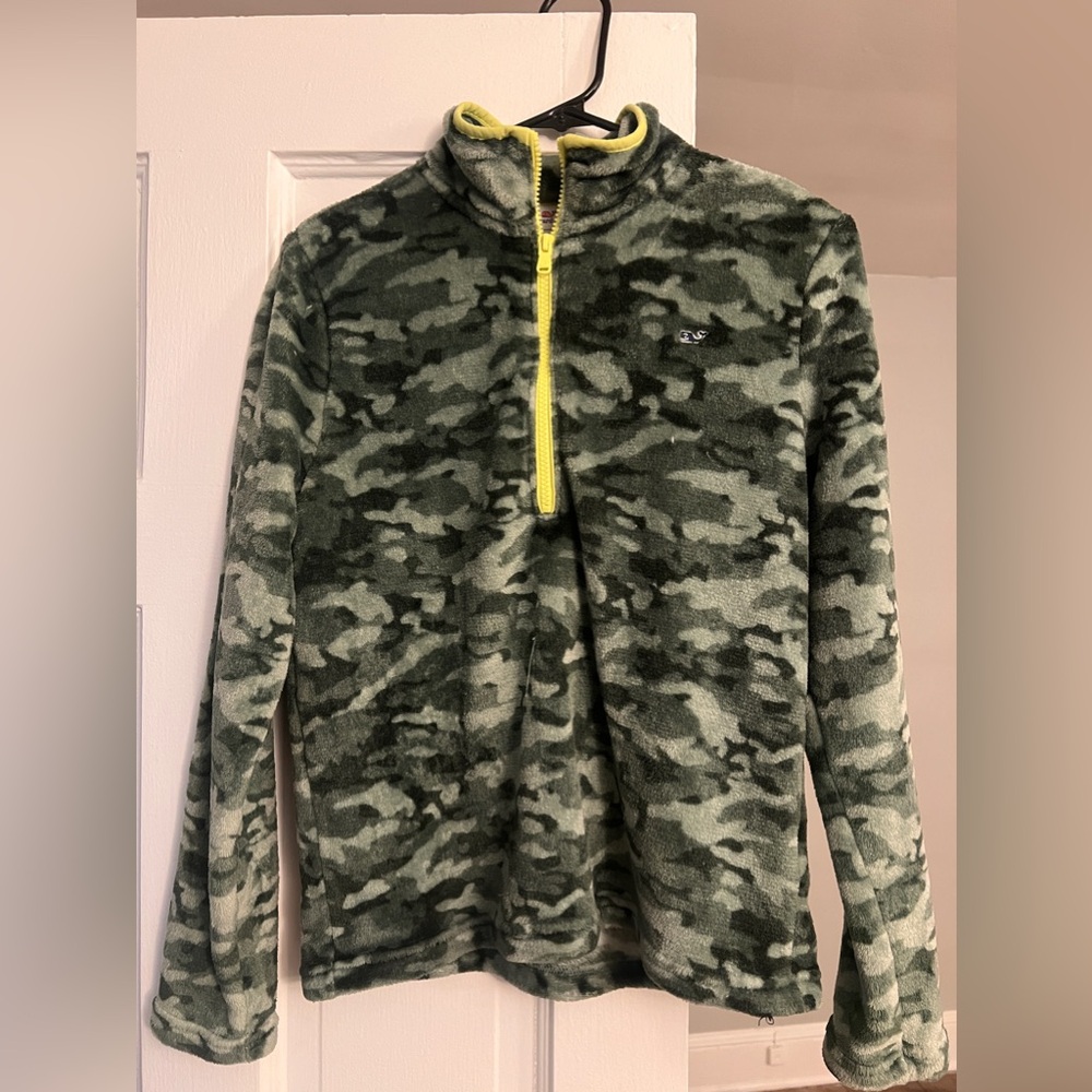 Vineyard Vines Camo Soft Fleece Quarter Zip